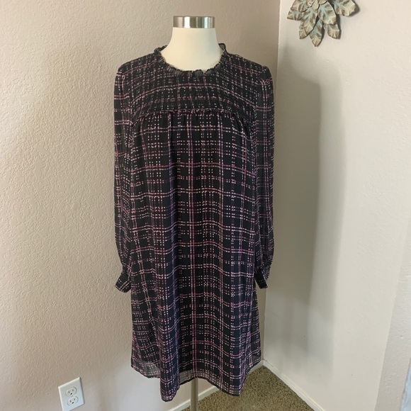 Cece Dress Ruffle Long Sleeve and High Neckline - Picture 1 of 12